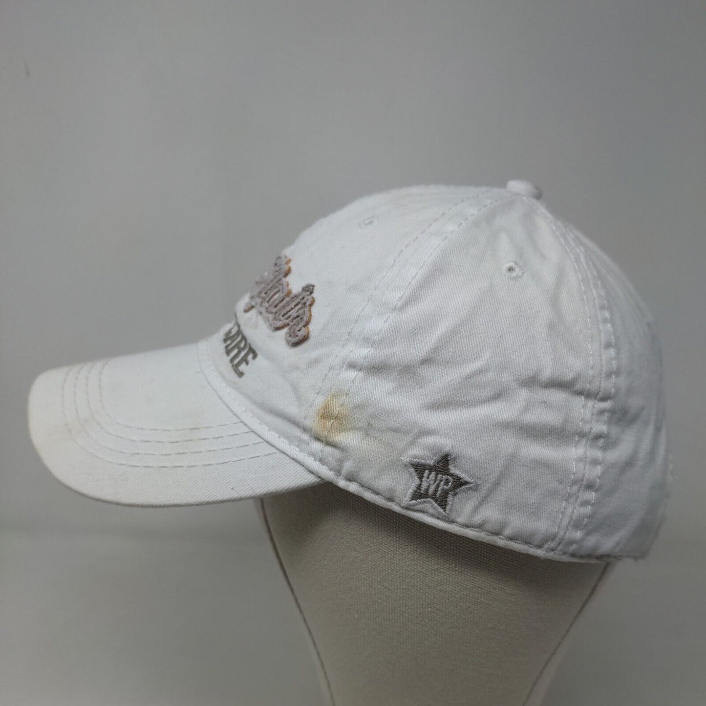 We People Women's Slideback Hat White OSFA Embroidered Logo Boat Hair