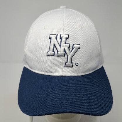 NY Strapback Hat White One Size Adjustable Embroidered Colorblock