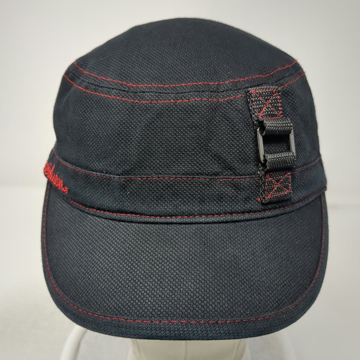 Harley-Davidson Army Cap Black Red One Size Contrast Stitching Strapback Hat