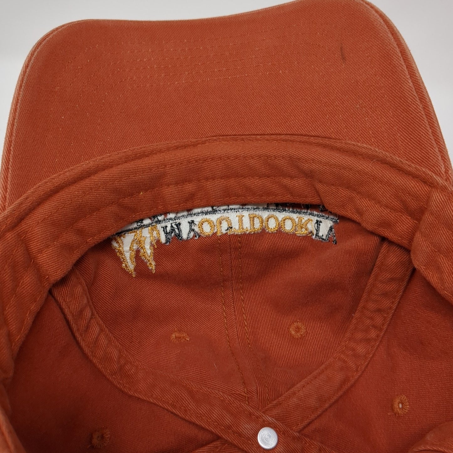 My Outdoor TV Slideback Baseball Cap Orange One Size Adjustable Embroidered