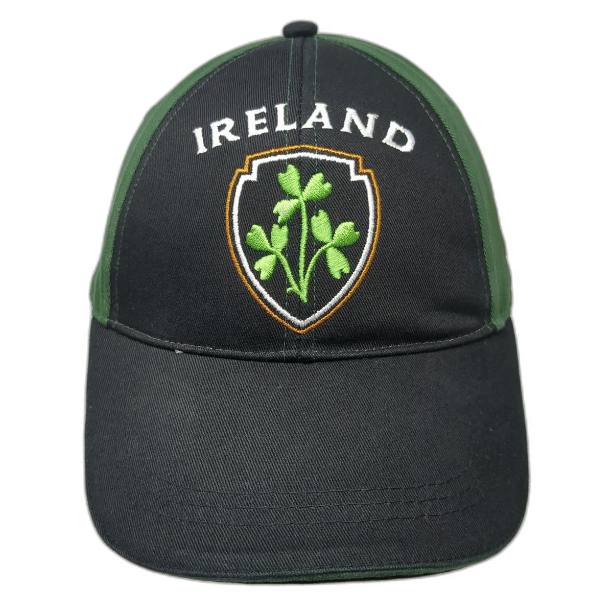 Lansdowne Ireland Shamrock Baseball Cap Black Green One Size Slideback Hat