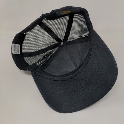 Bass Pro Shops Snapback Trucker Hat Black OSFM Adjustable Mesh Back Gone Fishing