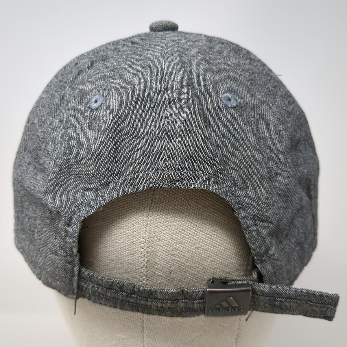 Adidas Baseball Cap Gray One Size Cotton Slideback Tonal Logo Climalite Hat