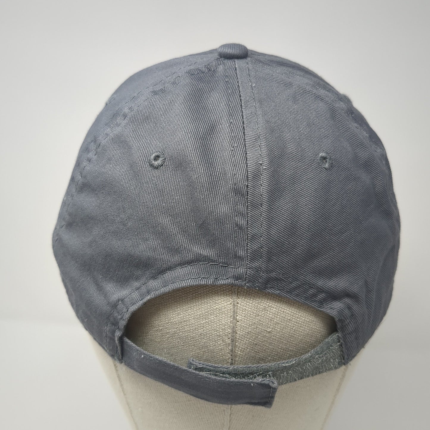 Unbranded Strapback Hat Solid Gray One Size Blank Adjustable Outdoor
