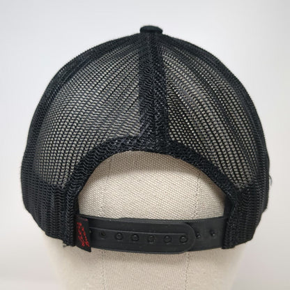Pendleton Whisky Trucker Hat Black One Size Snapback Mesh Rubber Bronco Patch