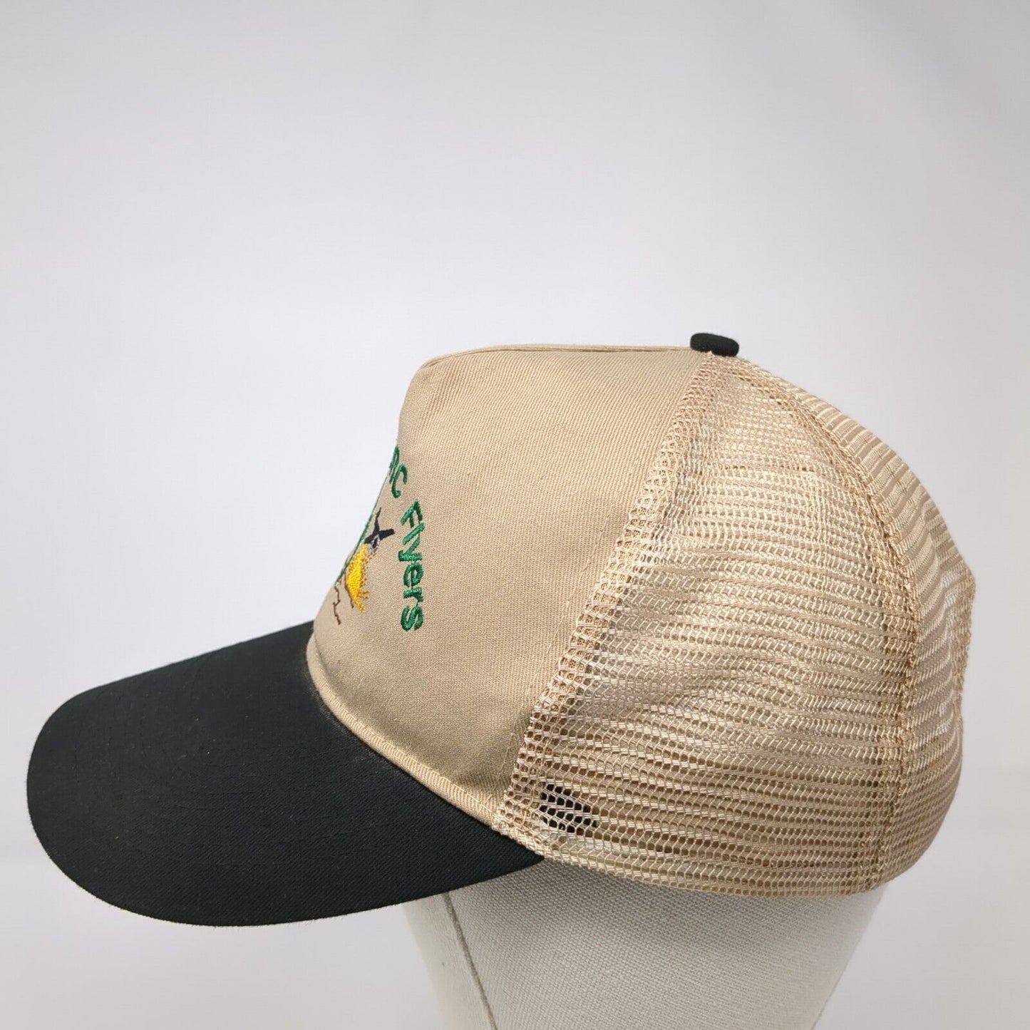 Quartzsite RC Flyers Strapback Trucker Hat Tan OS Adjustable Embroidered Mesh