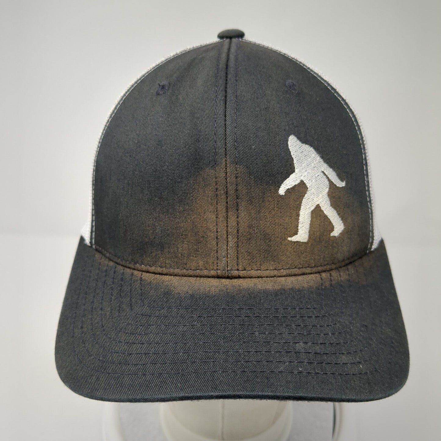 Bigfoot Sasquatch Snapback Trucker Hat Black One Size Mesh Back Yupoong