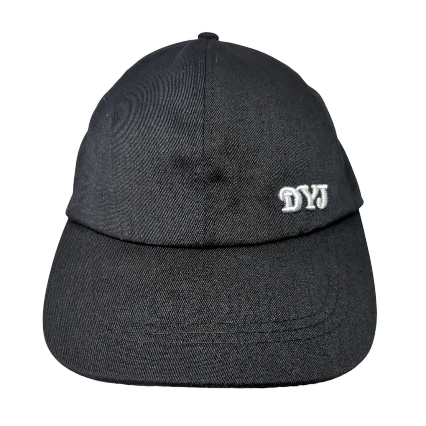 DYJ Strapback Hat Bun Ponytail Black One Size Adjustable Embroidered