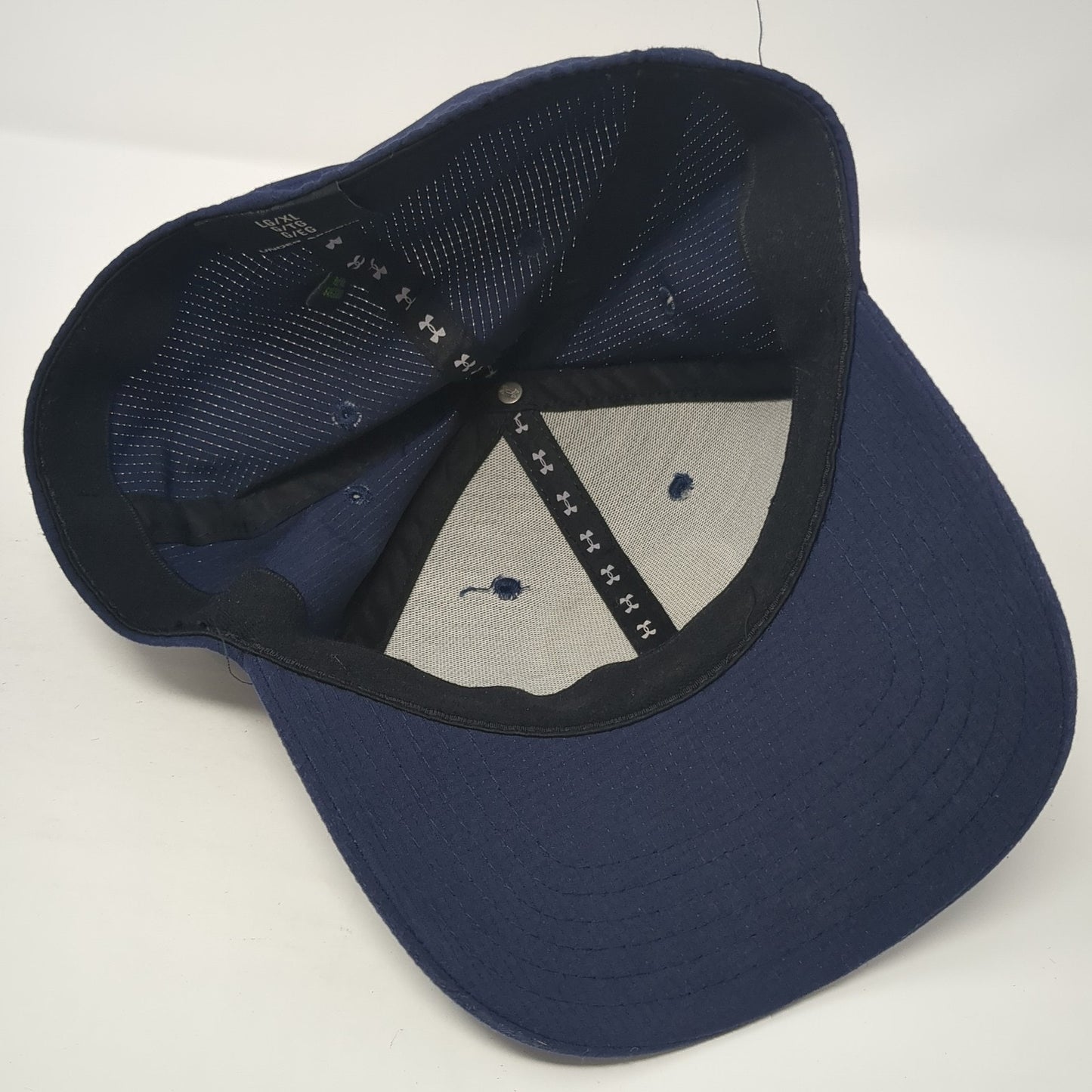 Under Armour Golf Fitted Hat Solid Blue XL Embroidered Logo Vent Holes