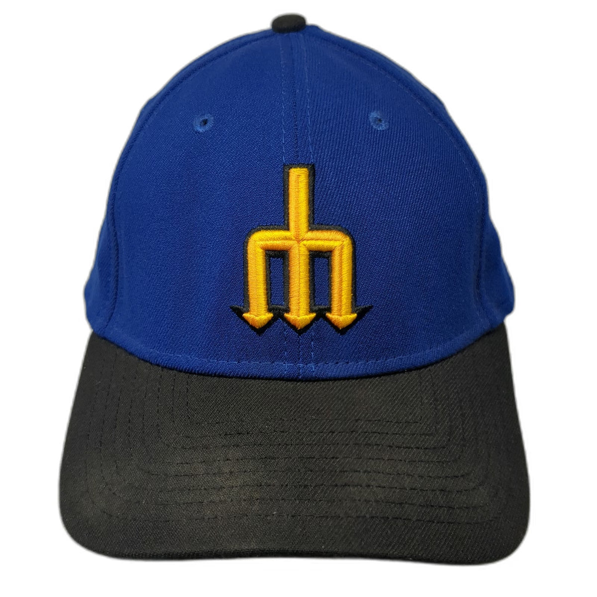Seattle Mariners MLB New Era XL Blue Baseball Cap 39THIRTY Trident Stretch Fit