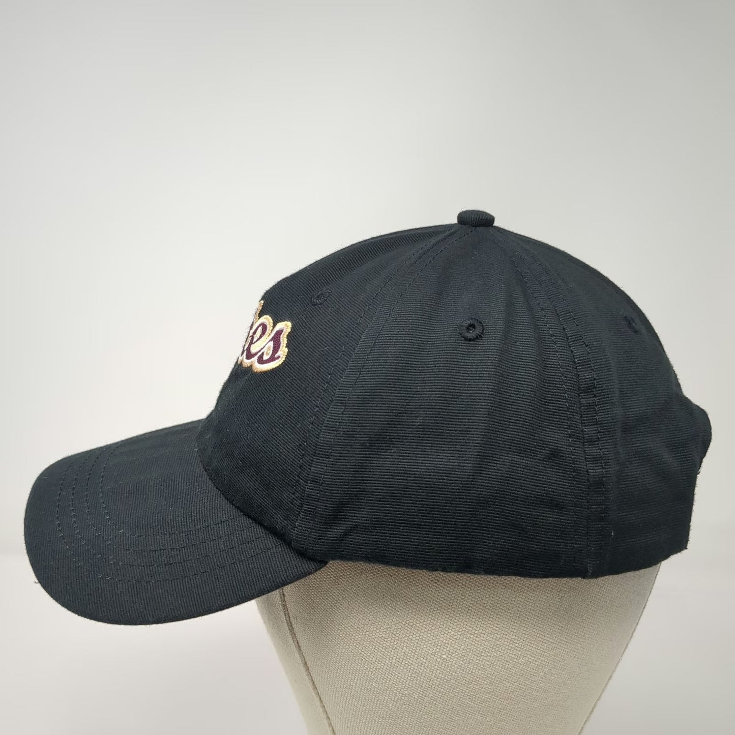 College of Idaho Yotes NCAA Cap Black Purple Gold One Size Hat Adjustable Script