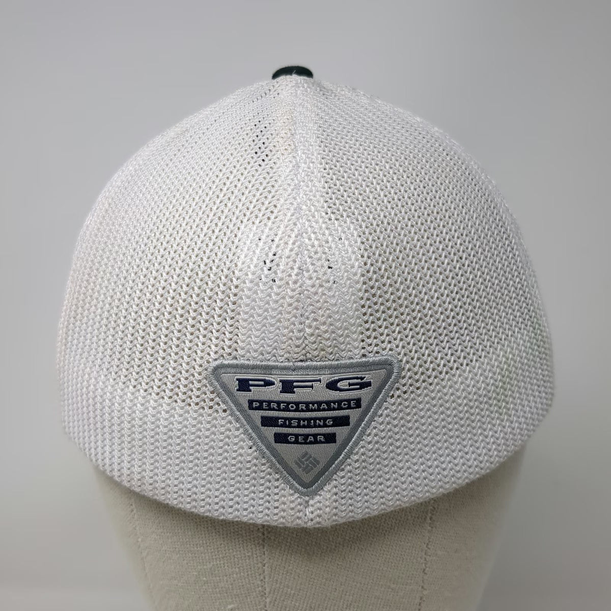 Columbia Baseball Cap Black White One Size PFG Mesh Back Flexfit Fishing Hat