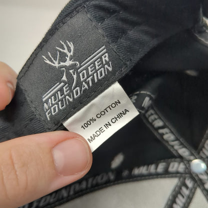 Mule Deer Foundation Baseball Cap Black One Size Contrast Stitch Volunteer Hat