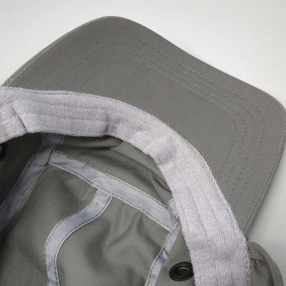 hg 5 Panel Hat Gray One Size Neck Flap Sun Shield Cord Toggle Slideback Outdoor