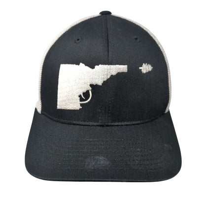 Idaho Gun Fitted Mesh Back Trucker Hat Black One Size Flexfit Yupoong