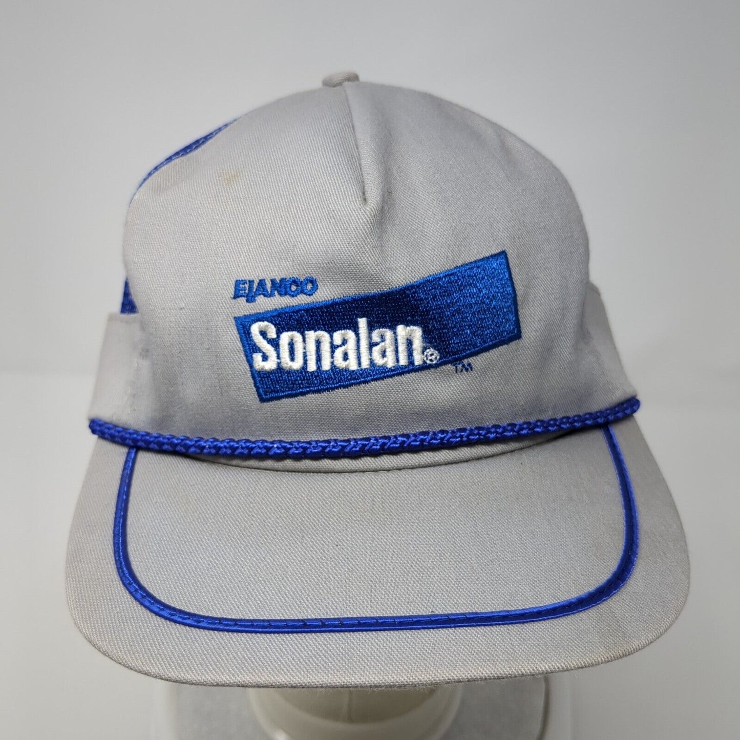 Elanco Sonalan Snapback Hat Gray One Size Adjustable Embroidered Mesh Rope