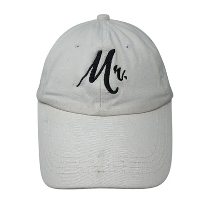 Mr. Slideback Hat White One Size Adjustable Embroidered 6 Panel Outdoor