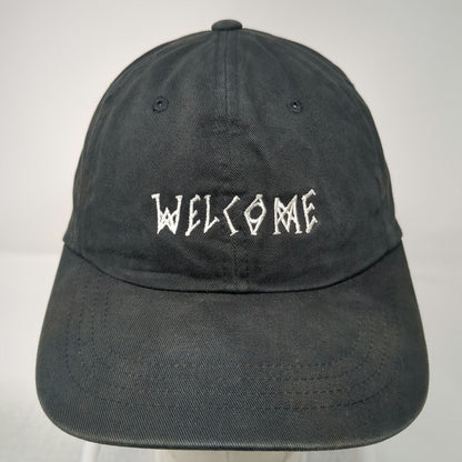 Welcome Skateboards Baseball Cap Black One Size WELCOME Embroidery Slideback Hat