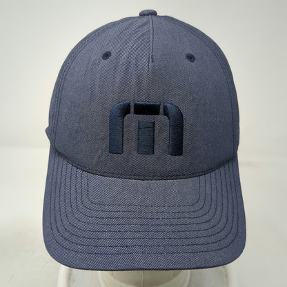 TravisMathew 5 Panel Hat Blue XL Fitted Flexfit Embroidered Logo Curved Brim