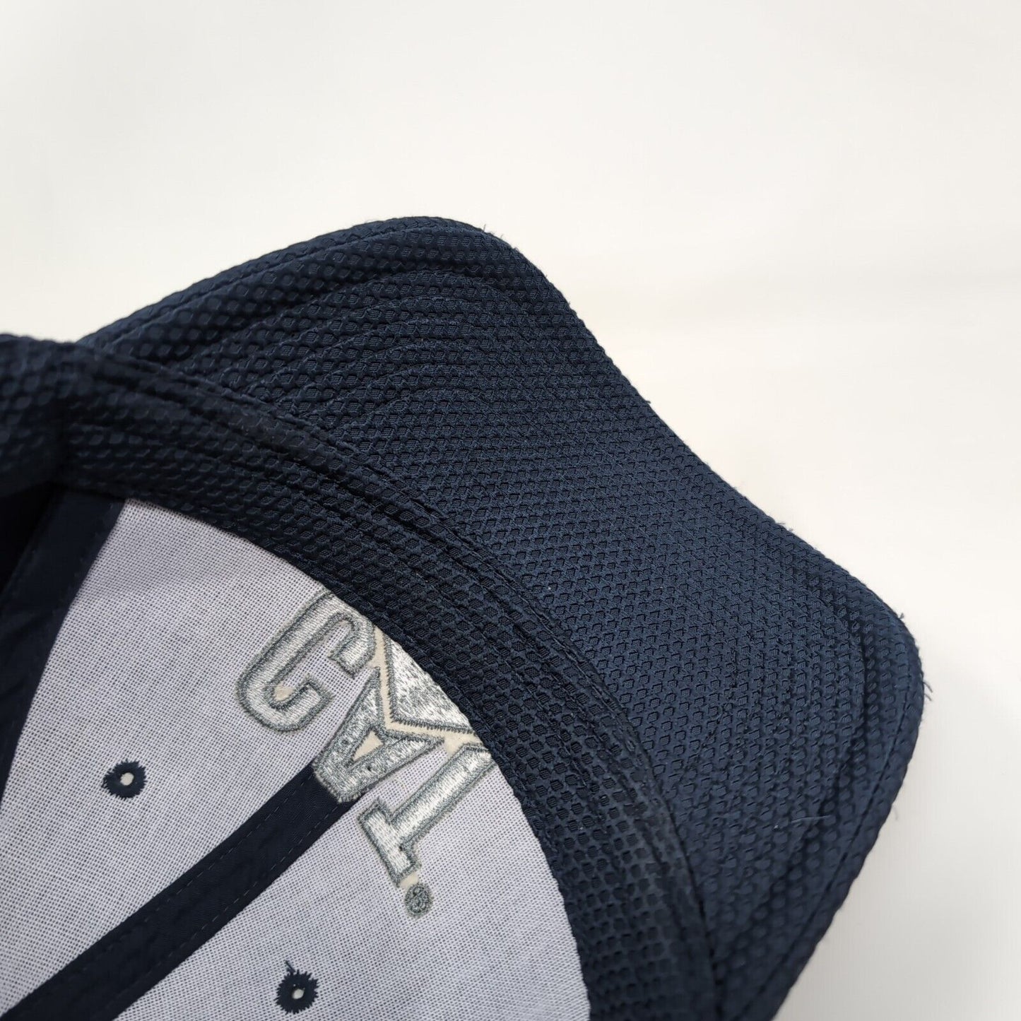 CAT Snapback Hat Blue One Size Adjustable Vented Holes 6 Panel Polyester