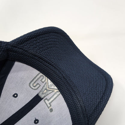 CAT Snapback Hat Blue One Size Adjustable Vented Holes 6 Panel Polyester
