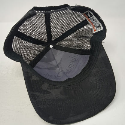 NRA Trucker Hat Black One Size Camo Snapback Mesh Defending Liberty Logo Patch