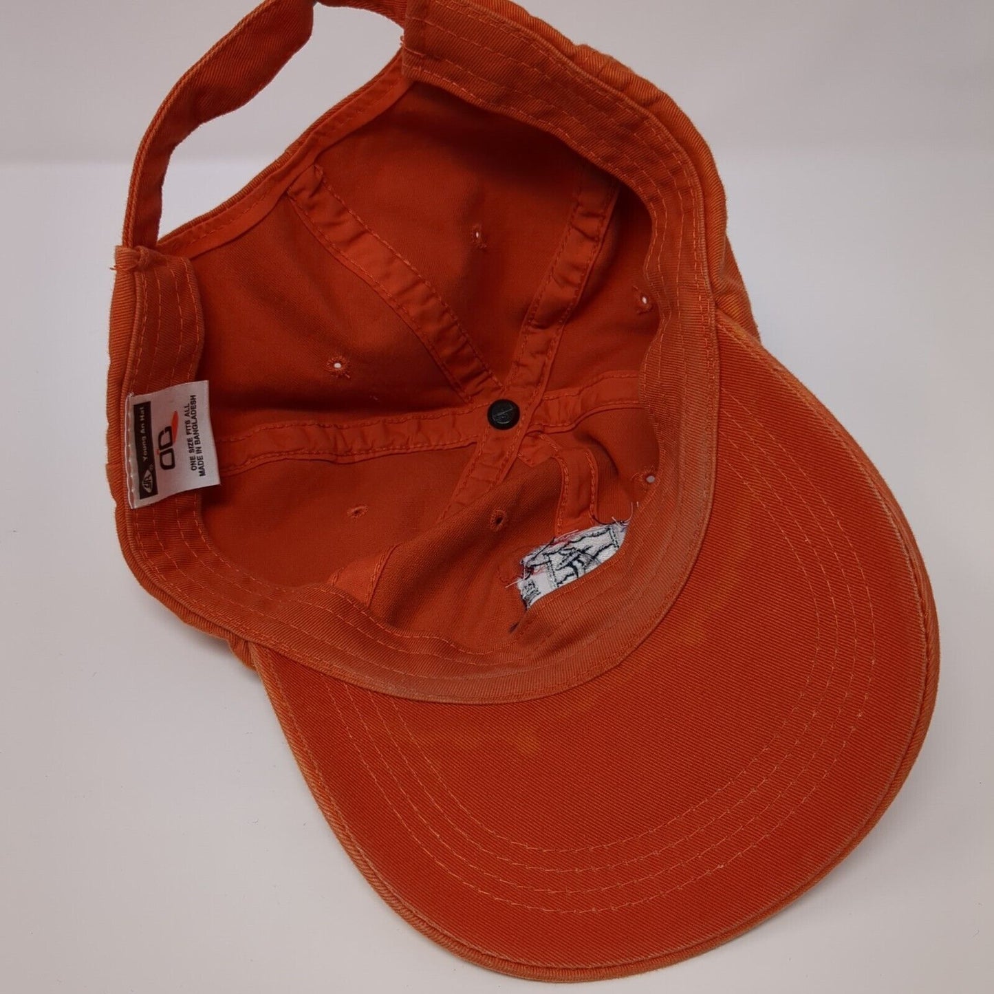 Spurwing Country Club Slideback Hat Orange OSFA Adjustable Embroidered Young An