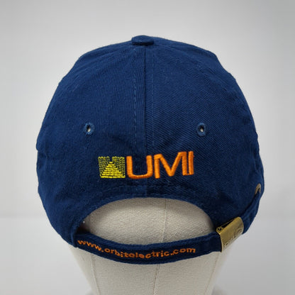 Orbit UMI Slideback Hat Blue One Size Adjustable Embroidered 6 Panel Cotton