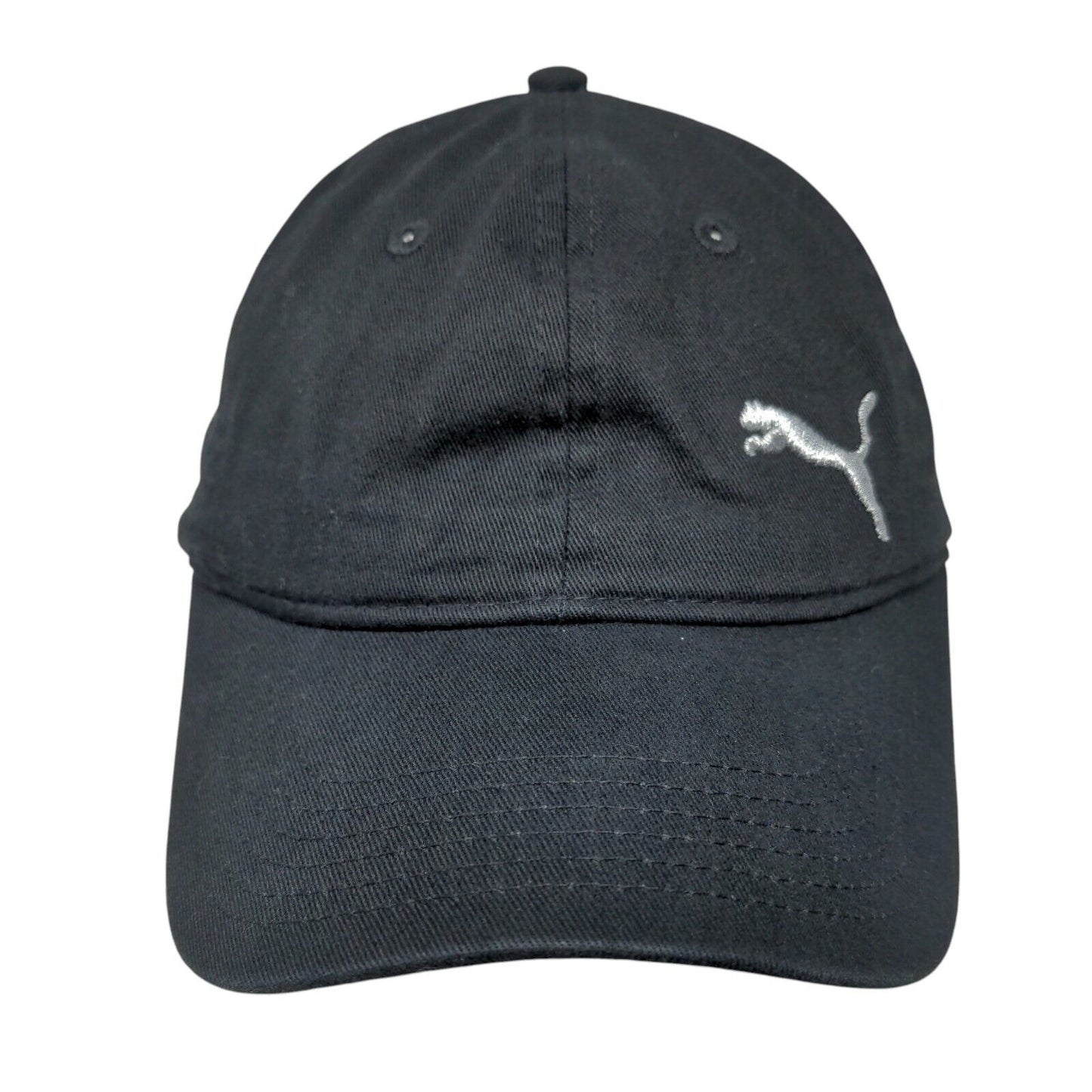 PUMA Slideback Hat Black OSFA Adjustable Embroidered 6 Panel Cotton