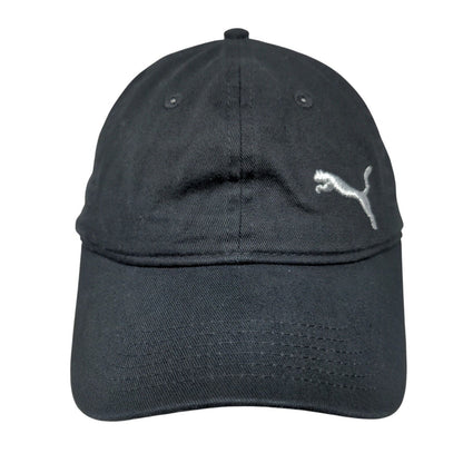 PUMA Slideback Hat Black OSFA Adjustable Embroidered 6 Panel Cotton