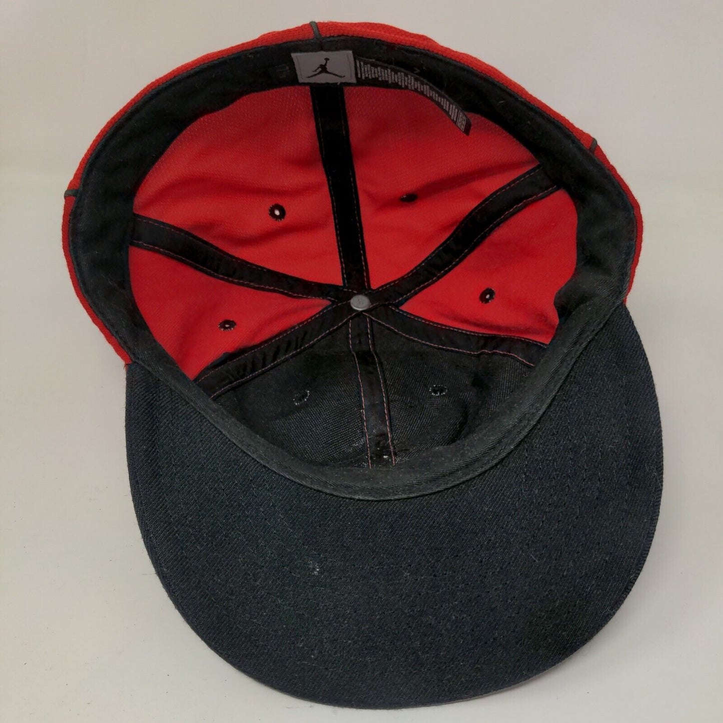 Jordan Jumpman Fitted Hat Red 7 3/8 Embroidered Colorblock 6 Panel
