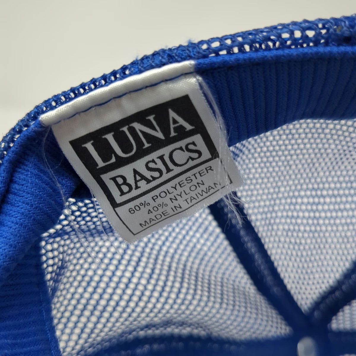 Luna Basics Blue One Size Trucker Hat Concord Aero Guidance Society Biplane Mesh