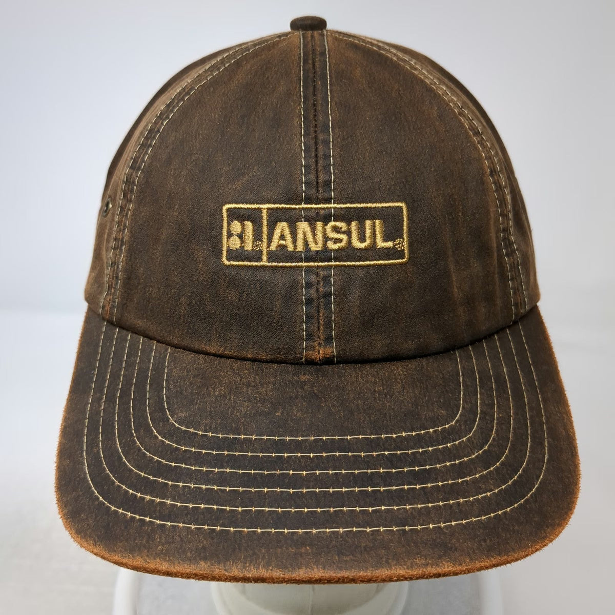 K-Products Baseball Cap Brown One Size Distressed Strapback Ansul Tyco Hat