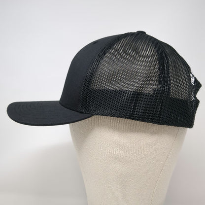 Richardson Trucker Hat Black One Size Mesh Back Snapback Blackhat KC Data Center