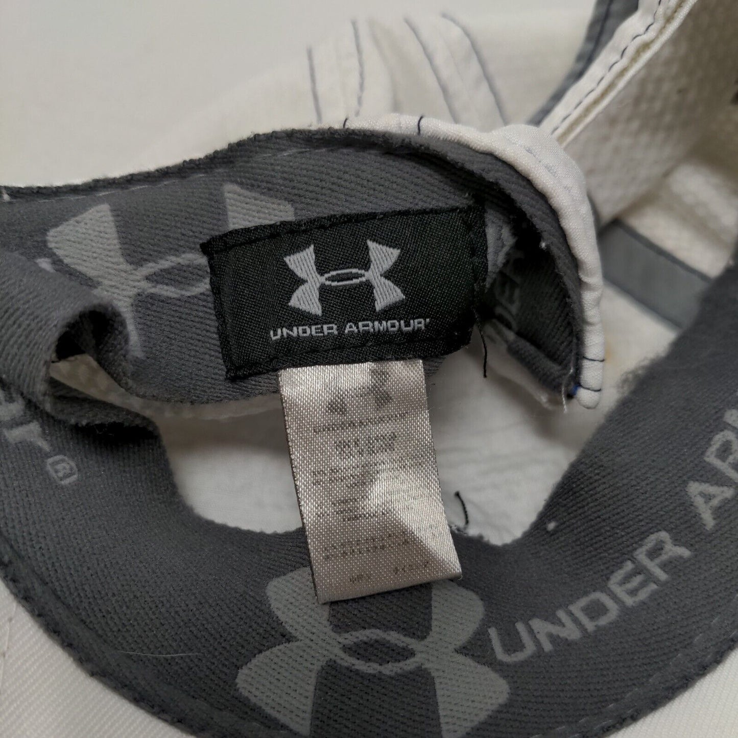 Under Armour Strapback Hat White One Size Adjustable Embroidered 6 Panel