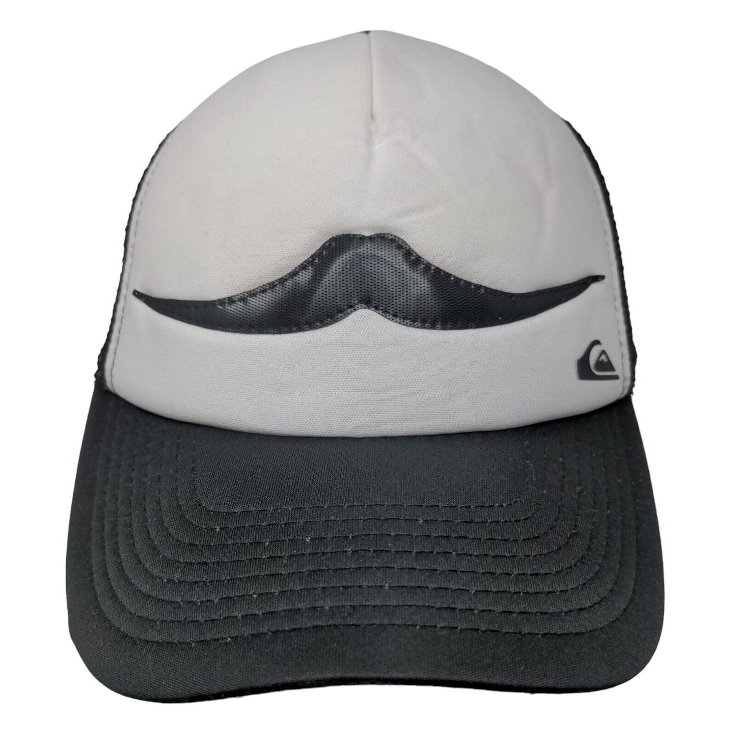 Mustache Snapback Mesh Back Trucker Hat Black One Size Quiksilver