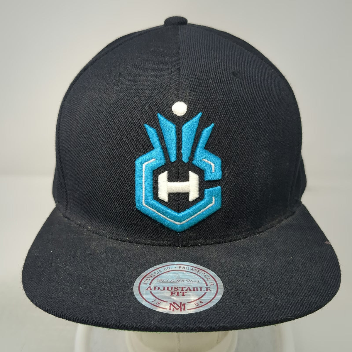 NBA Charlotte Hornets Mitchell & Ness Snapback Hat Black One Size Wool Flat Brim