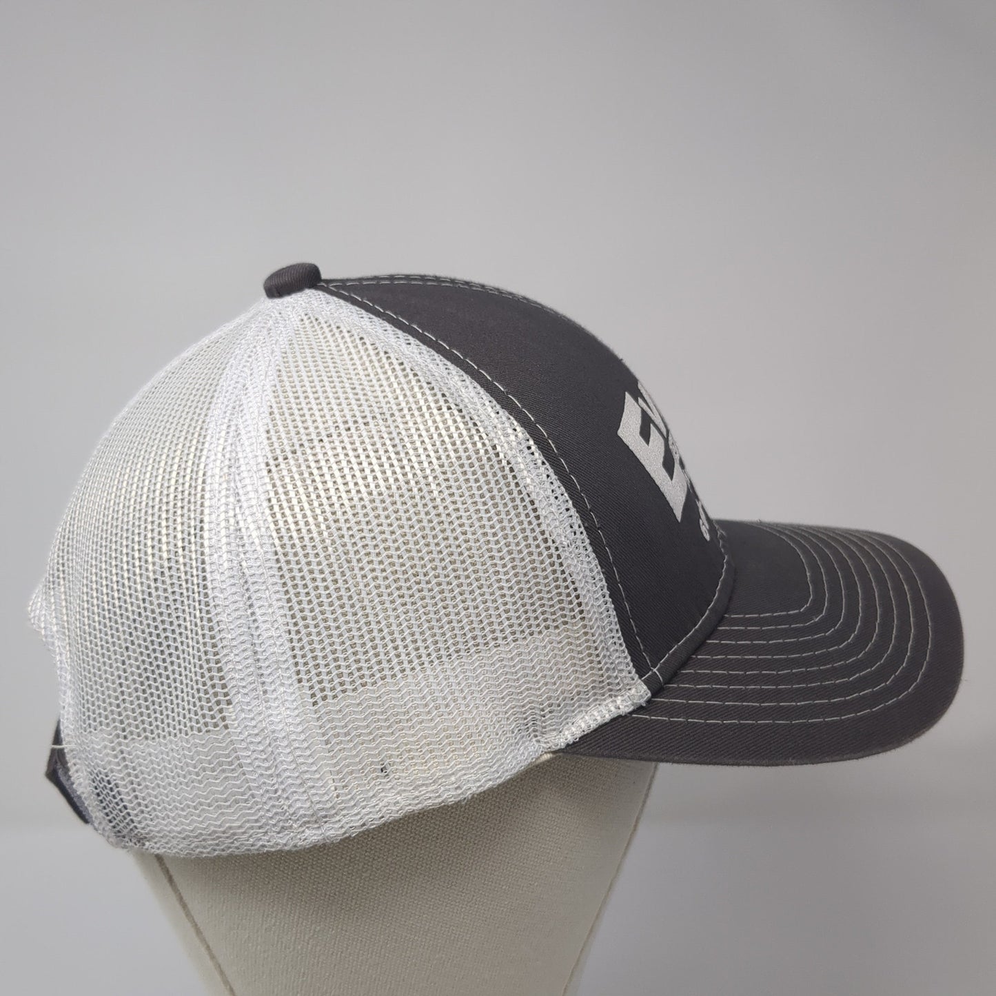 Evans Pipe & Steel Co Strapback Trucker Hat Gray One Size Mesh Back