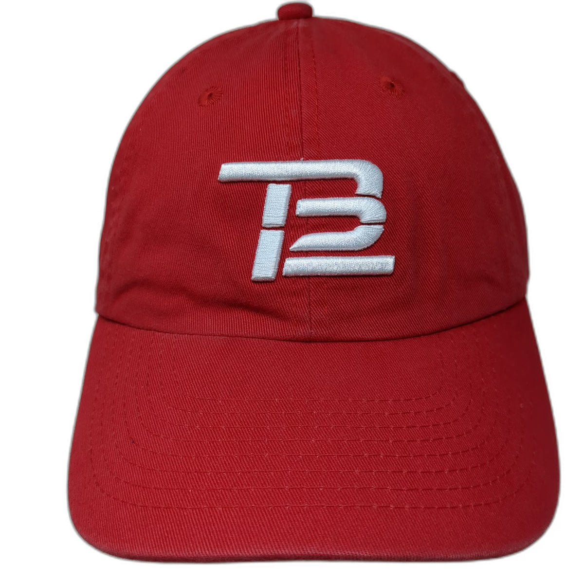 TB12 Baseball Cap Red One Size Tom Brady Sustained Peak Performance Logo Hat