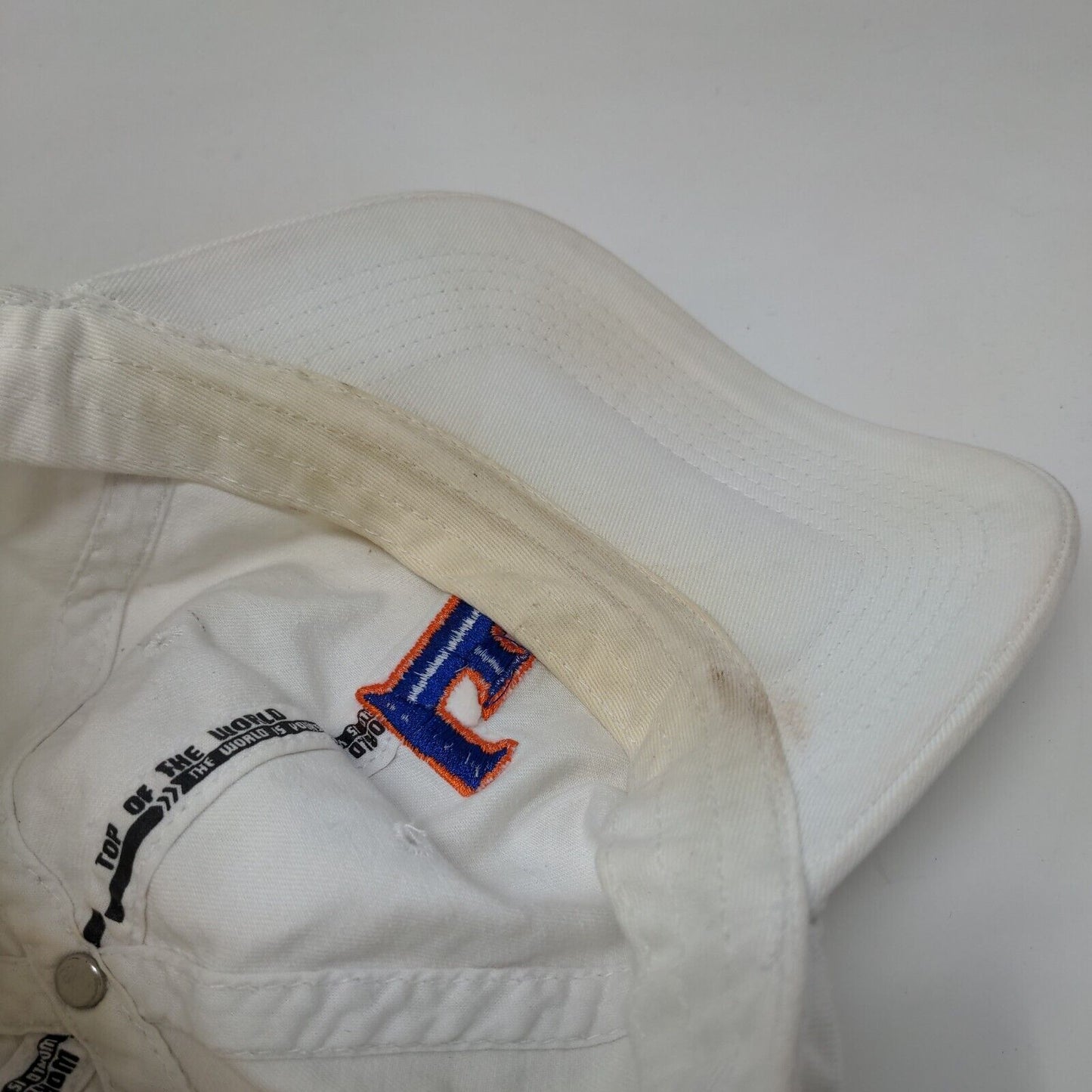 Florida Gators Slideback Hat White One Size Embroidered Top Of The World
