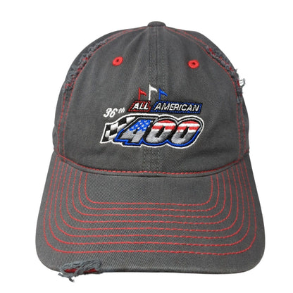 36th All American 400 Strapback Hat Gray One Size Adjustable District
