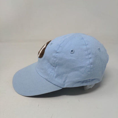 Football Infant Strapback Hat Blue One Size Adjustbale Embroidered Holes 6 Panel