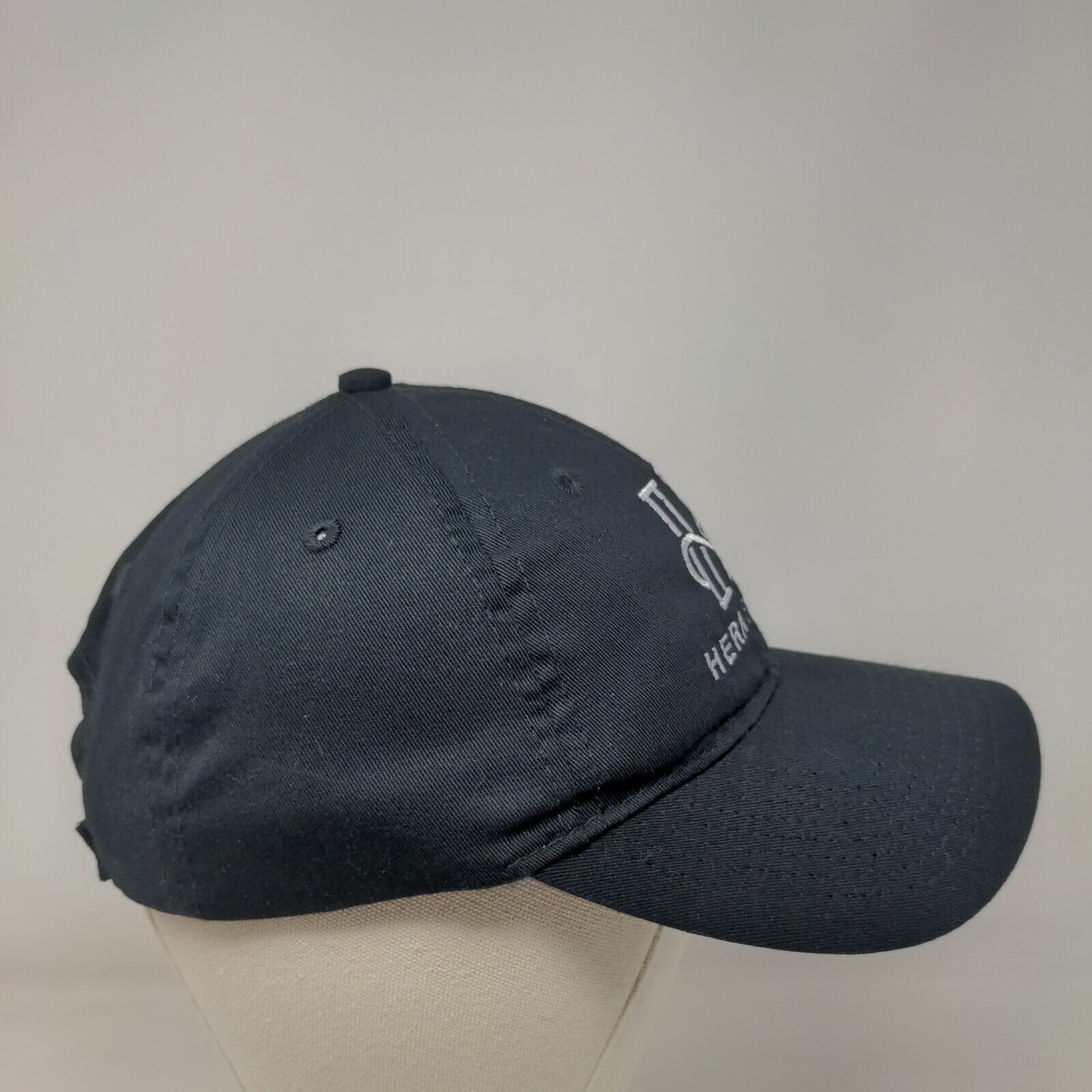 Hera Flight Strapback Hat Black One Size Embroidered Port & Company