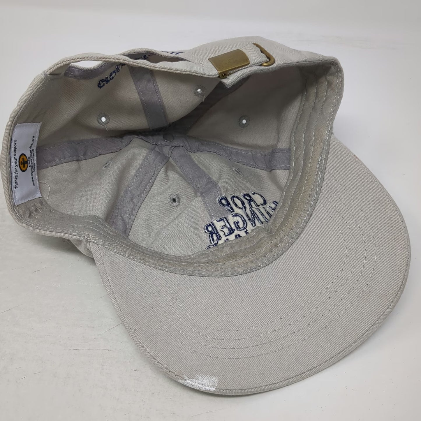 Church World Service Slideback Baseball Cap Gray One Size CROP Hunger Walk Hat