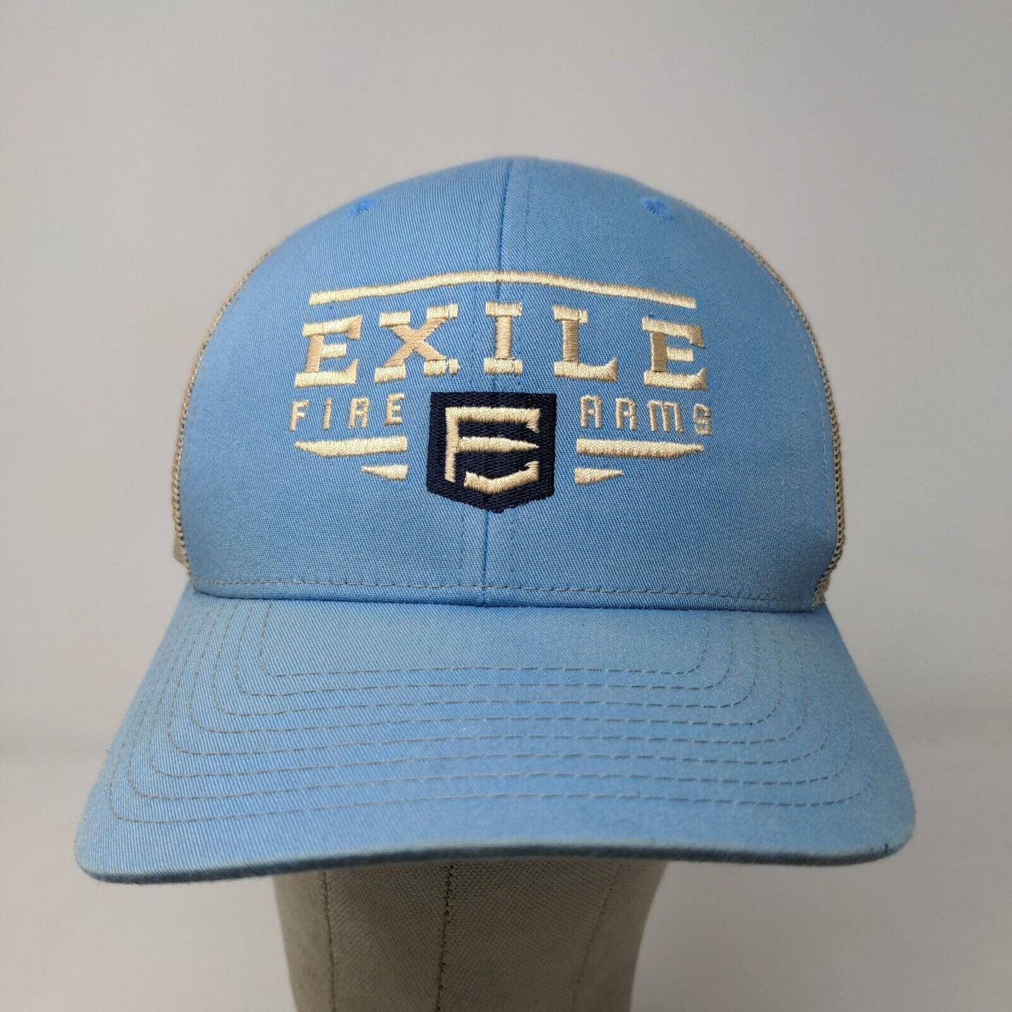 Exile Firearms Richardson Mens Snapback Mesh Back Hat Blue Style 112 Embroidered