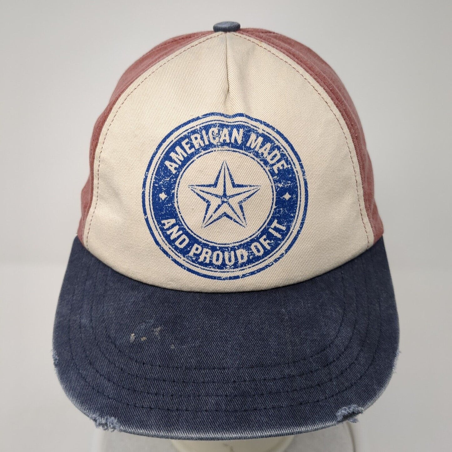 American Made And Proud Of It Slideback Hat Multi One Size Leather Strap
