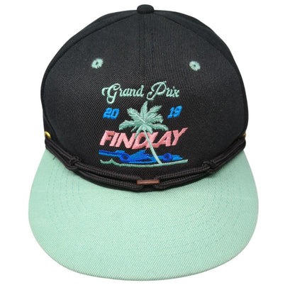 Grand Prix 2019 Findlay Snapback Hat Multicolor One Size Adjustable 6 Panel Rope