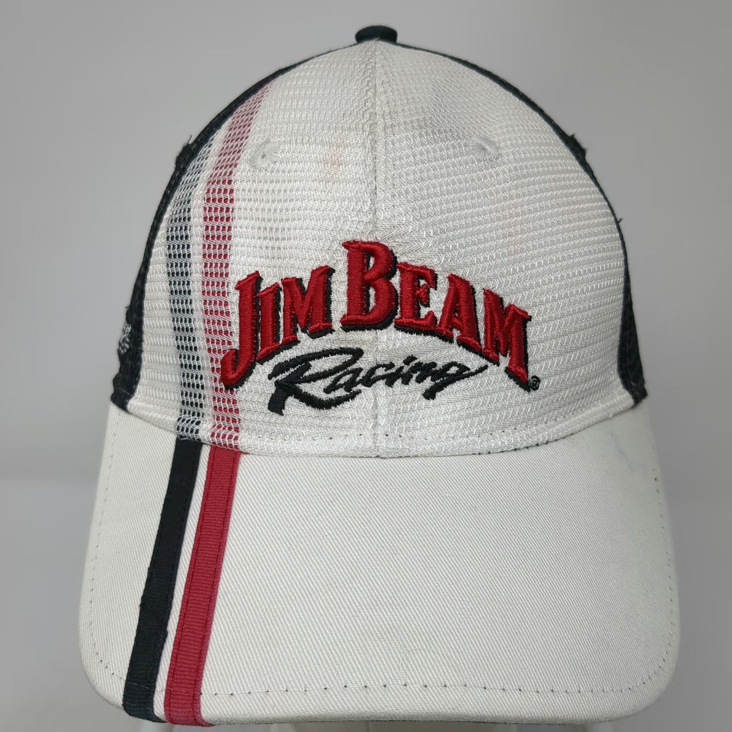 Stylemaster Jim Beam Racing White One Size Baseball Cap Hat Robby Gordon Mesh