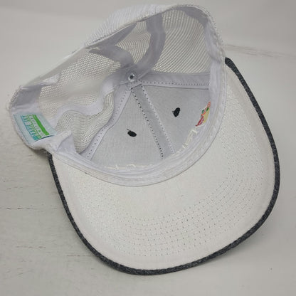 A.J.M. Trucker Hat Gray One Size Farmers Edge Mesh Back Snapback Adjustable