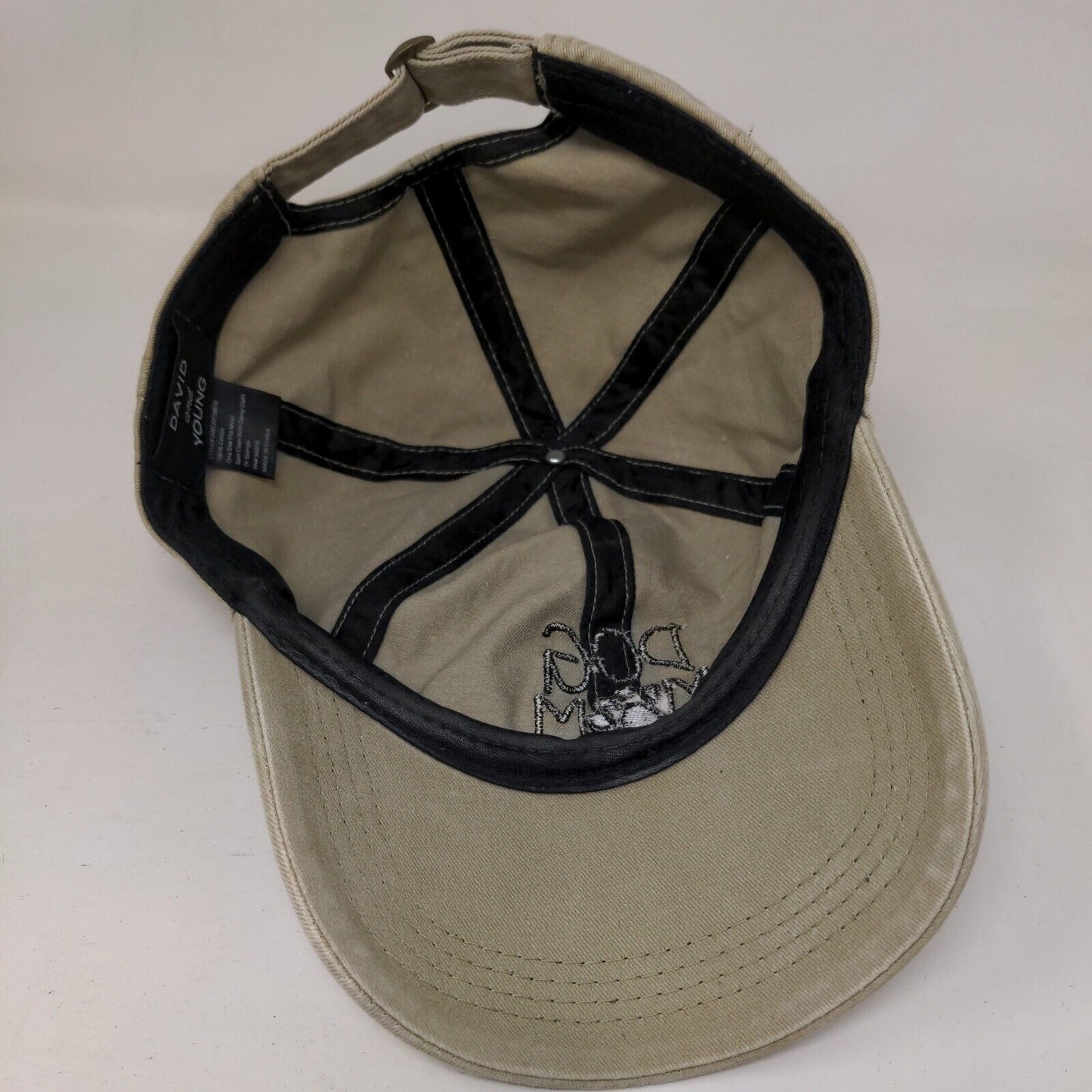 Dog Mom Slideback Hat Tan OSFM Embroidered Paw David And Young